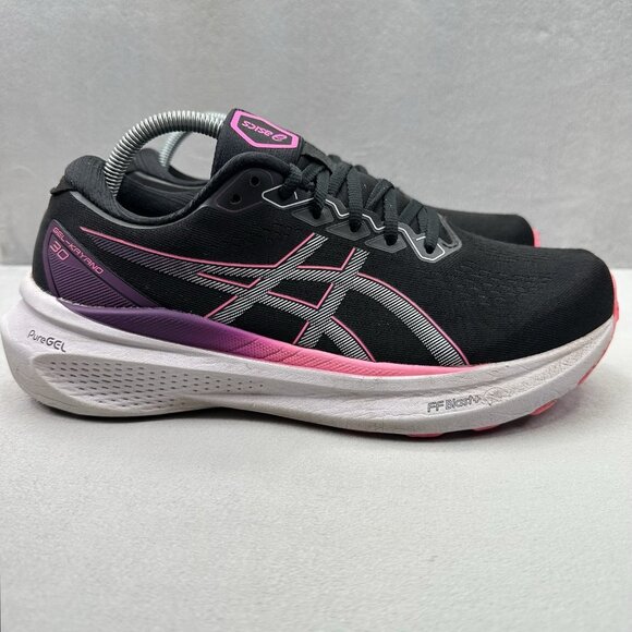 Womens Size 10.5 ASICS Gel-Kayano 30 Shoes Black / Lilac Hint Running Sneakers - Picture 1 of 9